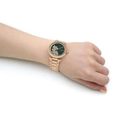 Olivia Burton Green Dial Gold Stainless Steel Strap Women Watch 24000043