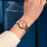 Olivia Burton Signature T-Bar Floral Rose Gold Stainless Steel Strap Women Watch 24000044