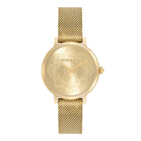 Olivia Burton Gold Dial Milanese Strap Women Watch 24000058