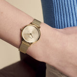 Olivia Burton Gold Dial Milanese Strap Women Watch 24000058