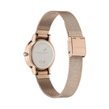 Olivia Burton Signature Floral Ultra Slim Carnation Rose Gold Mesh Women Watch 24000059