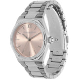 Olivia Burton Pink Dial Silver Stainless Steel Strap Women Watch 24000071
