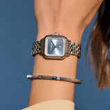 Olivia Burton Classic Grosvenor Blue Dial Stainless Steel Strap Women Watch 24000083