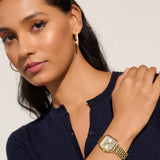 Olivia Burton Classic Grosvenor Gold Dial Stainless Steel Strap Women Watch 24000084