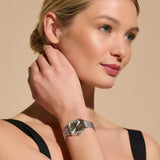 Olivia Burton Classic Grosvenor Light Grey Silver Milanese Strap Women Watch 24000086