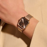 Olivia Burton Classic Grosvenor & Carnation Gold Milanese Strap Women Watch 24000088