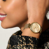Olivia Burton Gold Dial Milanese Strap Women Watch 24000096