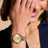 Olivia Burton Minima Bee Rose Gold Milanese Strap Women Watch 24000097