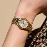 Olivia Burton Sports Luxe Mini Hexa Gold Stainless Steel Strap Women Watch 24000109