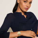 Olivia Burton Floral Blooms Gold Dial Milanese Strap Women Watch 24000114