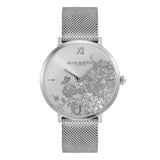 Olivia Burton Floral Blooms Silver Dial Milanese Strap Women Watch 24000115