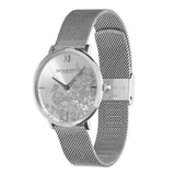 Olivia Burton Floral Blooms Silver Dial Milanese Strap Women Watch 24000115