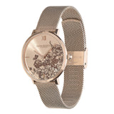 Olivia Burton Floral Blooms Ultra Slim Blush & Carnation Strap Women Watch 24000116