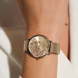 Olivia Burton Floral Blooms Ultra Slim Blush & Carnation Strap Women Watch 24000116