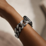 Olivia Burton Black Dial Silver Stainless Steel Strap Women Watch 24300001