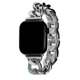 Olivia Burton Black Dial Silver Strap With Rainbow Strap Women Watch 24300004