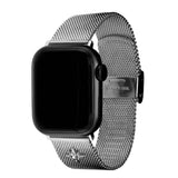 Olivia Burton Black Dial Silver Milanese Strap Women Watch 24300010