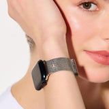 Olivia Burton Black Dial Silver Milanese Strap Women Watch 24300010