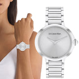 Calvin Klein Silver Dial Stainless Steel Strap Women Watch 25000046