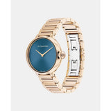 Calvin Klein Blue Dial Rose Gold Stainless Steel Strap Women Watch 25000048