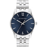 Calvin Klein Blue Dial Silver Stainless Steel Strap Men Watch 25000051
