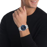 Calvin Klein Blue Dial Silver Stainless Steel Strap Men Watch 25000051