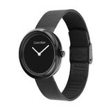 Calvin Klein Black Dial Milanese Strap Women Watch 25200015