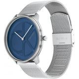 Calvin Klein Blue Dial Silver Milanese Strap Unisex Watch 25200031