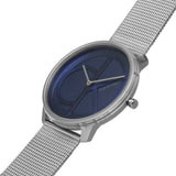 Calvin Klein Blue Dial Silver Milanese Strap Unisex Watch 25200031