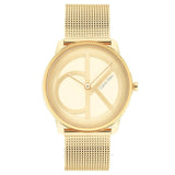 Calvin Klein Iconic Gold Dial & Milanese Strap Women Watch 25200034