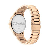 Calvin Klein Black Dial Rose Gold Stainless Steel Strap Unisex Watch 25200037
