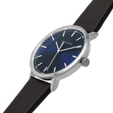 Calvin Klein Blue Dial Brown Leather Strap Men Watch 25200052