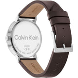 Calvin Klein Blue Dial Brown Leather Strap Men Watch 25200052