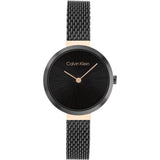 Calvin Klein Minimalistic Black Dial Milanese Strap Women Watch 25200084