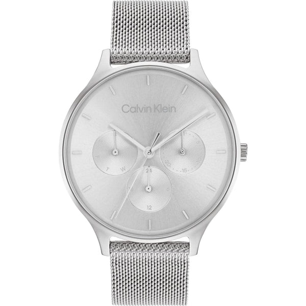 Calvin Klein Chronograph Silver Dial Milanese Strap Women Watch 25200104