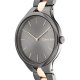 Calvin Klein Gray Dial Two-Tone Stainless Steel Strap Unisex Watch 25200127