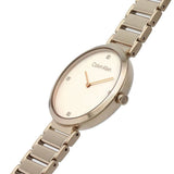 Calvin Klein Minimalistic White Dial Rose Gold Stainless Steel Strap Women Watch 25200135