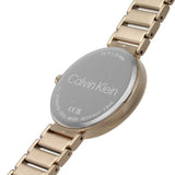 Calvin Klein Minimalistic White Dial Rose Gold Stainless Steel Strap Women Watch 25200135