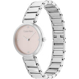 Calvin Klein Pink Dial Silver Stainless Steel Strap Women Watch 25200138