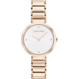 Calvin Klein Minimalistic Rose Gold Stainless Steel Strap Women Watch 25200140
