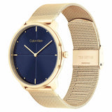Calvin Klein Blue Dial Gold Milanese Strap Unisex Watch 25200153