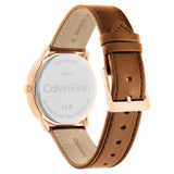 Calvin Klein Blue Dial Brown Leather Strap Men Watch 25200154