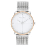 Calvin Klein White Dial Silver Milanese Strap Women Watch 25200157