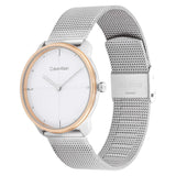 Calvin Klein White Dial Silver Milanese Strap Women Watch 25200157
