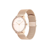 Calvin Klein White Dial Rose Gold Stainless Steel Strap Women Watch 25200158