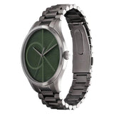 Calvin Klein Green Dial Gray Stainless Steel Strap Unisex Watch 25200164