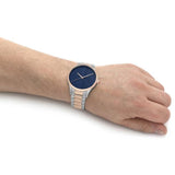 Calvin Klein Blue Dial Two-Tone Stainless Steel Strap Unisex Watch 25200165