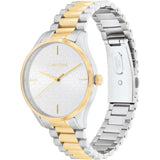 Calvin Klein White Dial Two-Tone Stainless Steel Strap Unisex Watch 25200167