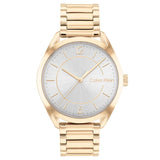 Calvin Klein Silver Dial Gold Stainless Steel Strap Women Watch 25200191