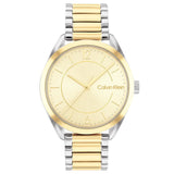 Calvin Klein Gold Dial Two-Tone Stainless Steel Strap Women Watch 25200192